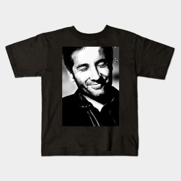 David Duchovny Fan-Art Kids T-Shirt by Trizi‘s Art